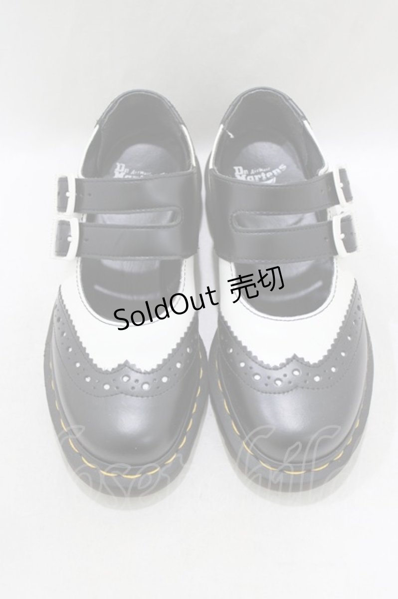 画像1: Dr.Martens （Getta Grip） / Adena II Mary Jane Flat Shoes UK3(約22.0cm?22.5cm) 黒×白 H-26-05-21-071-PU-SH-AK-ZH (1)