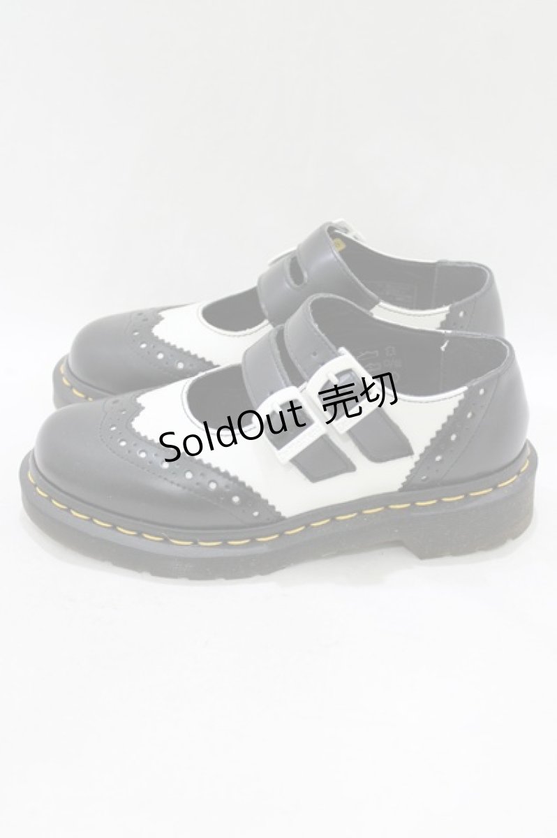 画像2: Dr.Martens （Getta Grip） / Adena II Mary Jane Flat Shoes UK3(約22.0cm?22.5cm) 黒×白 H-26-05-21-071-PU-SH-AK-ZH (2)