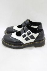 画像2: Dr.Martens （Getta Grip） / Adena II Mary Jane Flat Shoes UK3(約22.0cm?22.5cm) 黒×白 H-26-05-21-071-PU-SH-AK-ZH (2)