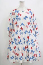 画像1: Jane Marple / Anniversary ribbonsティアードドレス  オフホワイト H-26-05-21-008-JM-OP-KB-ZH (1)