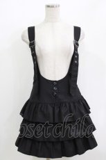 画像1: PEACE NOW / サロペットフリルスカート M 黒 H-26-05-21-019-PU-SK-AK-ZH (1)