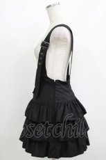 画像2: PEACE NOW / サロペットフリルスカート M 黒 H-26-05-21-019-PU-SK-AK-ZH (2)