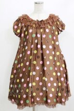 画像1: Angelic Pretty / ポルカドットチョコレートワンピース Free ブラウン H-26-05-22-028-AP-OP-NS-ZH (1)