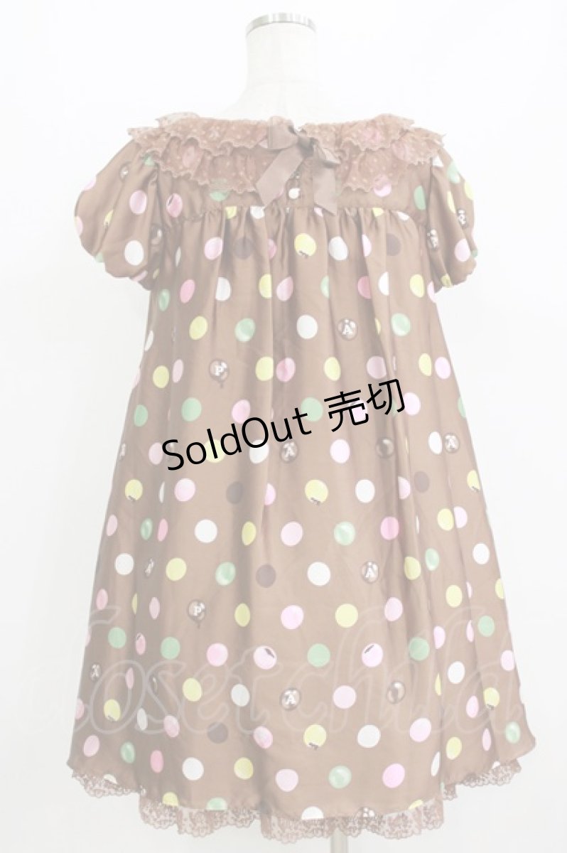 画像3: Angelic Pretty / ポルカドットチョコレートワンピース Free ブラウン H-26-05-22-028-AP-OP-NS-ZH (3)