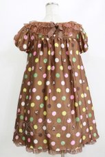 画像3: Angelic Pretty / ポルカドットチョコレートワンピース Free ブラウン H-26-05-22-028-AP-OP-NS-ZH (3)
