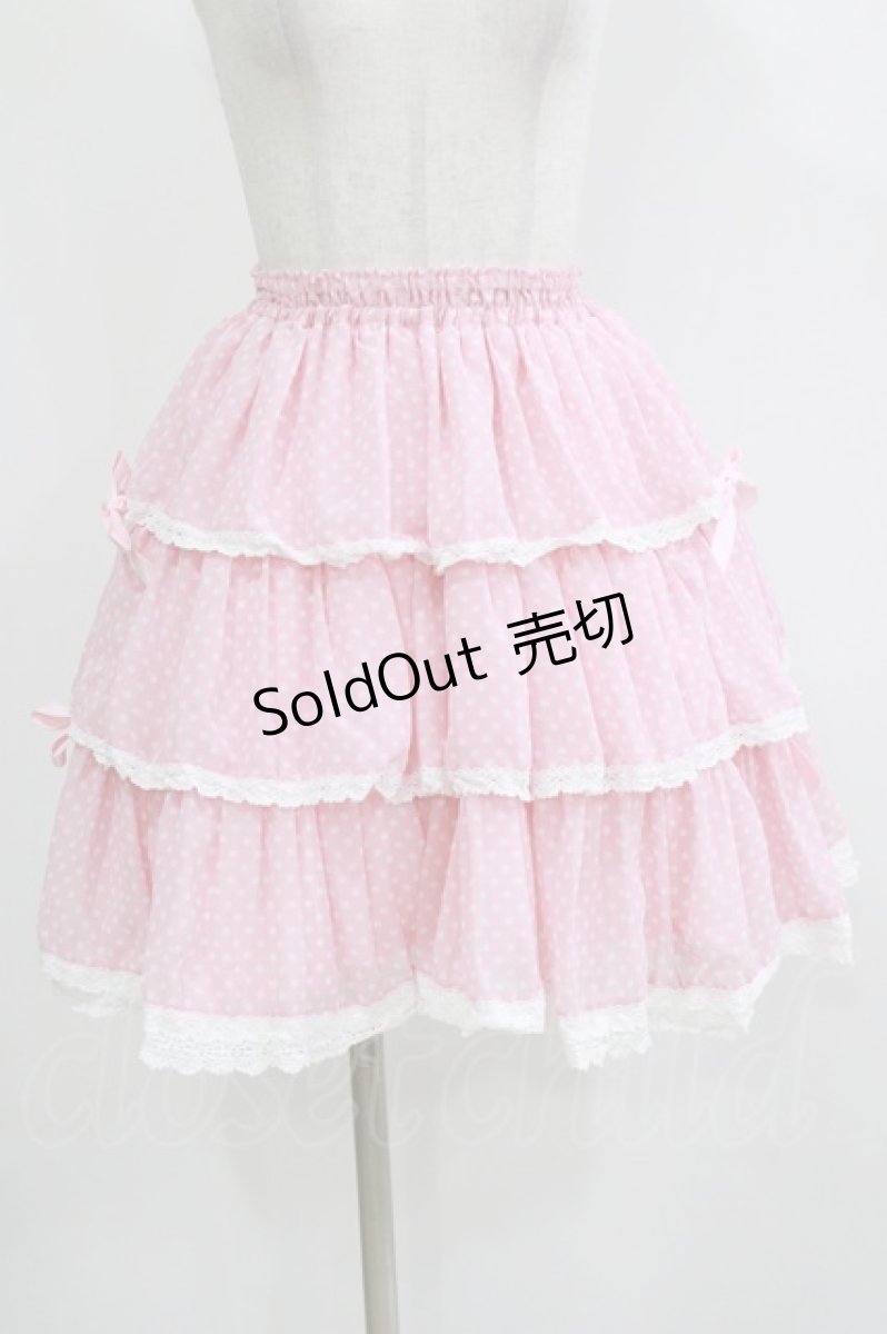 画像1: BABY,THE STARS SHINE BRIGHT / シフォンドットティアードスカート Free ピンク H-26-05-22-032-BA-SK-NS-ZH (1)