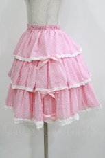画像2: BABY,THE STARS SHINE BRIGHT / シフォンドットティアードスカート Free ピンク H-26-05-22-032-BA-SK-NS-ZH (2)
