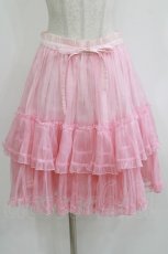 画像1: metamorphose / オーガンジーフリルパニエ Free ピンク H-26-05-22-036-ME-SK-NS-ZH (1)
