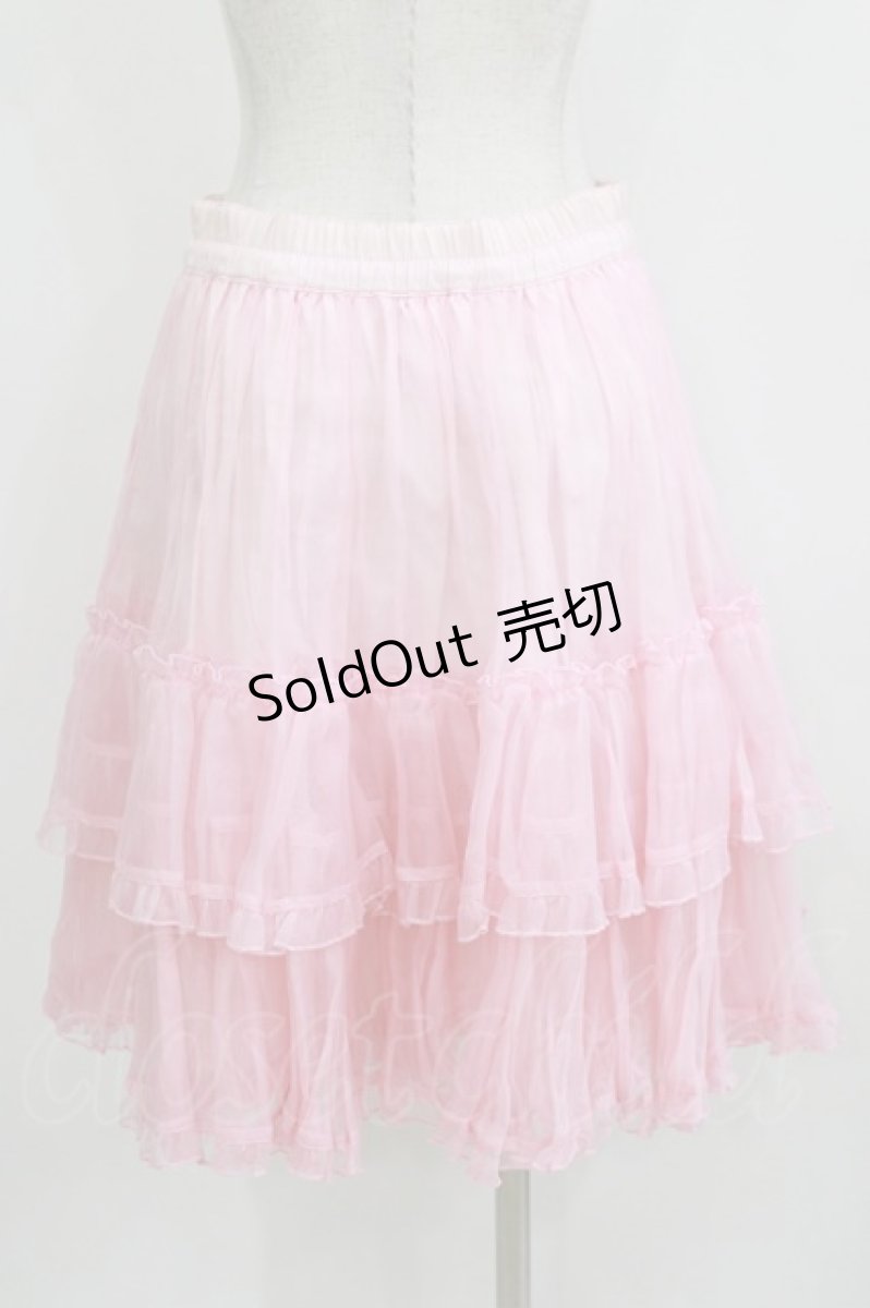 画像2: metamorphose / オーガンジーフリルパニエ Free ピンク H-26-05-22-036-ME-SK-NS-ZH (2)