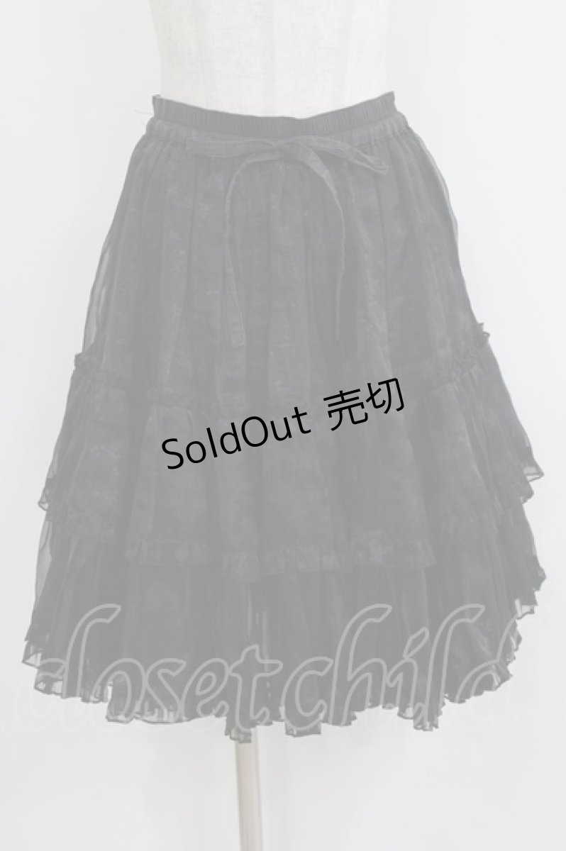 画像1: metamorphose / オーガンジーフリルパニエ Free ブラック H-26-05-22-037-ME-SK-NS-ZH (1)
