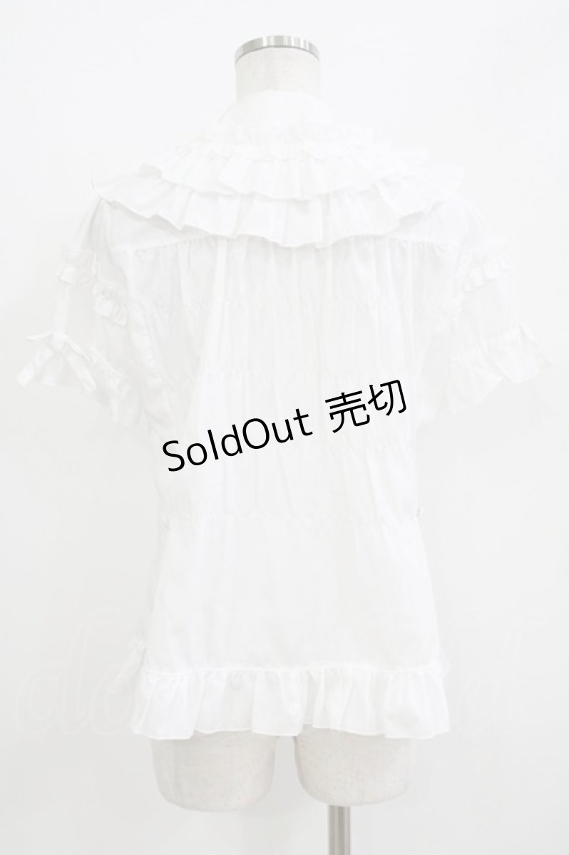 画像2: metamorphose / シャーリングフリルブラウス Free オフ H-26-05-22-043-ME-BL-NS-ZH (2)