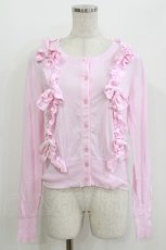 画像1: Angelic Pretty / フリルリボンニットカーディガン Free ピンク H-26-05-22-045-AP-TO-NS-ZH (1)
