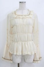 画像1: metamorphose / シフォンギャザーラッパ袖ブラウス Free 生成り H-26-05-22-051-ME-BL-NS-ZH (1)
