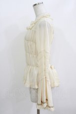 画像2: metamorphose / シフォンギャザーラッパ袖ブラウス Free 生成り H-26-05-22-051-ME-BL-NS-ZH (2)