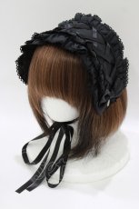 画像1: metamorphose / レースアップフリルヘッドドレス  ブラック H-26-05-22-074-ME-AC-NS-ZH (1)