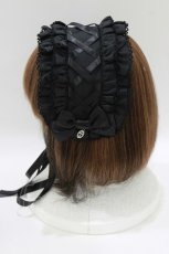 画像2: metamorphose / レースアップフリルヘッドドレス  ブラック H-26-05-22-074-ME-AC-NS-ZH (2)