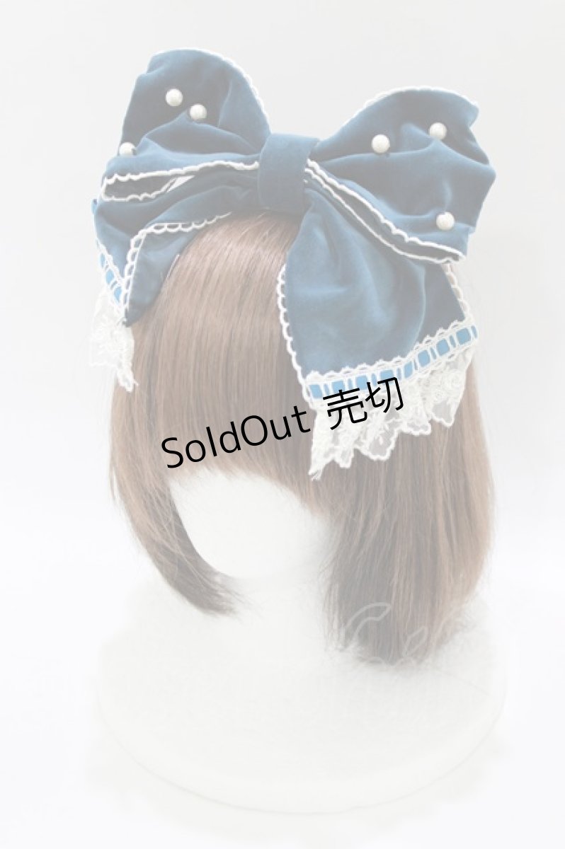 画像1: Angelic Pretty / エレガント別珍カチューシャ  グリーン H-26-05-22-076-AP-AC-NS-ZH (1)
