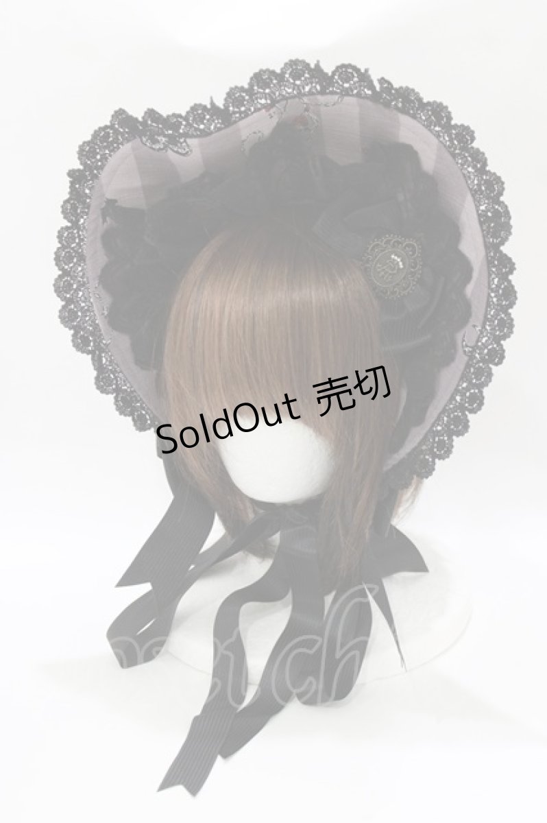 画像1: ALICE and the PIRATES / Rosy night’s Masquerade柄ボンネット Free グレー H-26-05-22-078-PA-AC-NS-ZH (1)