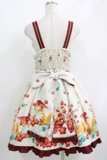 画像3: metamorphose / 春告げ鳥の恋うららプリーツジャンパースカート Free オフ白/ボルドー H-26-05-22-008-ME-OP-NS-ZH (3)