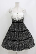 画像1: Angelic Pretty / ミルクティージャンパースカート Free ブラック H-26-05-22-019-AP-OP-NS-ZH (1)