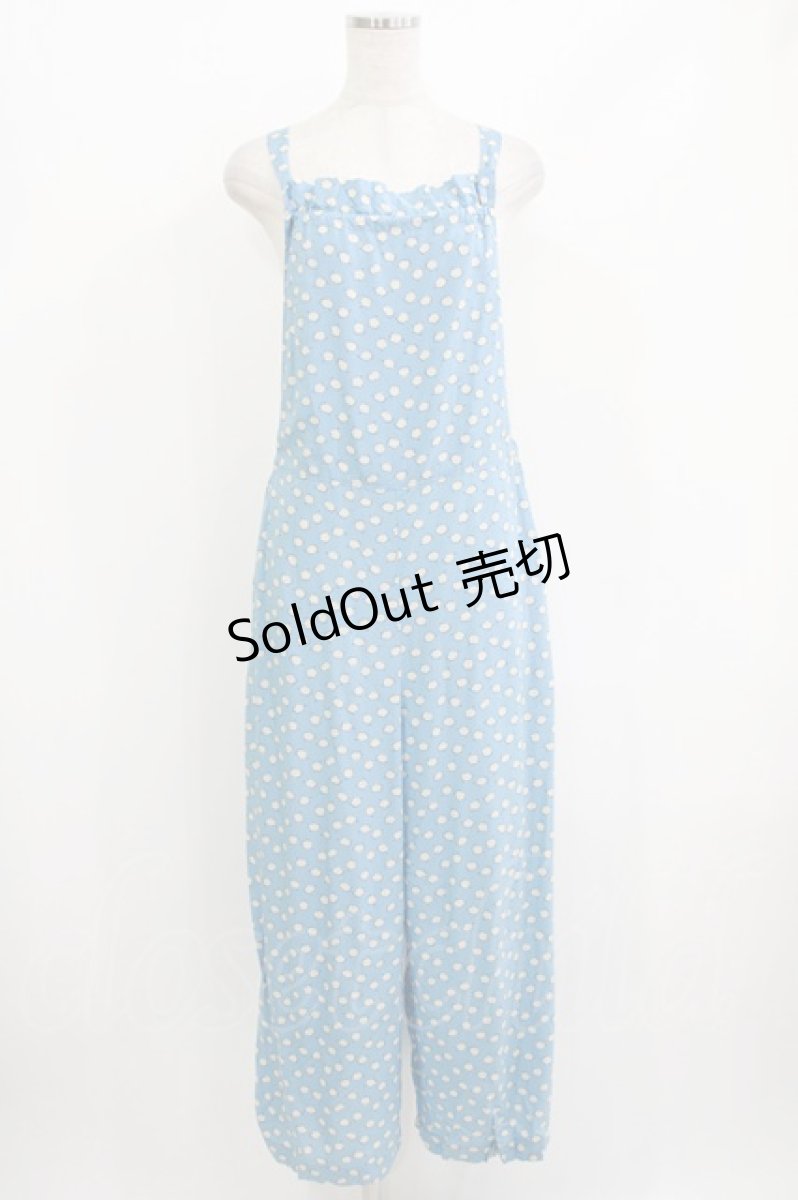 画像1: Jane Marple Dans Le Salon / Lily of the valleyサロペットパンツ M ブルーグレー H-26-05-23-024-JM-PA-KB-ZH (1)