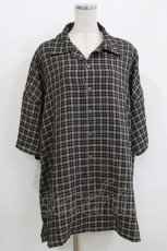 画像1: MiDiom / Check Open Collar Shirt  ブラック H-26-05-23-026-PU-BL-KB-ZH (1)