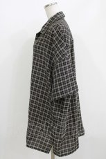 画像2: MiDiom / Check Open Collar Shirt  ブラック H-26-05-23-026-PU-BL-KB-ZH (2)