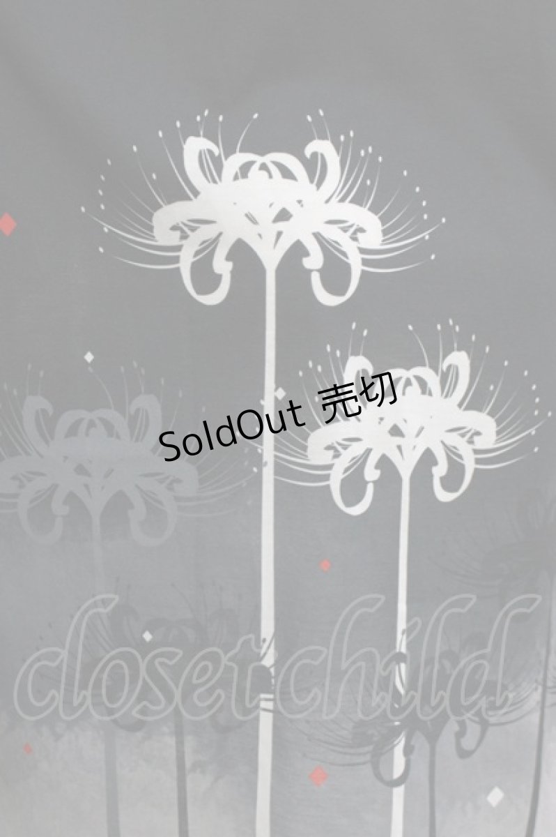 画像4: curiosite / 彼岸花Tシャツワンピース  ブラック H-26-05-23-038-LO-OP-KB-ZH (4)
