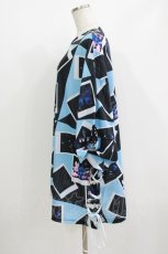 画像2: KMK / サイドリボンプリントカットソー  ブルー H-26-05-23-039-PU-TO-KB-ZH (2)