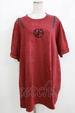 画像1: Desoro Works / Shoulder zip T-Shirt(Half) Tシャツ  レッド H-26-05-23-046-GO-TO-KB-ZH (1)