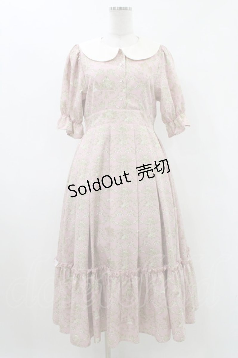画像1: m petit by misako / NINA’S/トワルドジュイワンピース S ピンク H-26-05-23-1042-LO-OP-NS-ZH (1)
