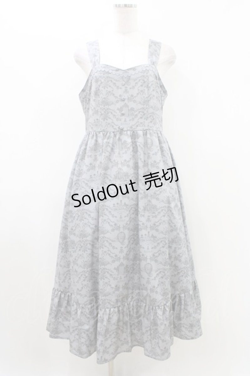 画像1: m petit by misako / MSKトワルドジュイジャンパースカート LL グレー H-26-05-23-1045-LO-SK-NS-ZH (1)