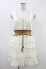 画像1: LIZ LISA / レースフリル切替ワンピース 0 白 H-26-05-23-1052-LO-OP-NS-ZH (1)