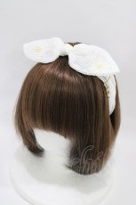 画像1: LIZ LISA / フラワーリボンヘアバンド  白 H-26-05-23-1002-LO-AC-NS-ZH (1)