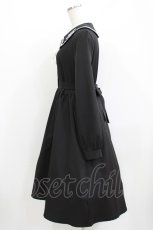 画像2: NieR Clothing / ロゴ刺繍ワンピース  黒 H-26-05-23-004-PU-OP-AK-ZH (2)