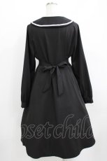 画像3: NieR Clothing / ロゴ刺繍ワンピース  黒 H-26-05-23-004-PU-OP-AK-ZH (3)