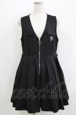 画像1: NieR Clothing / ZIPノースリーブワンピース F 黒 H-26-05-23-010-PU-SK-AK-ZH (1)