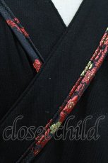 画像4: Ozz oneste / 着物衿刺繍ロングチュニック  黒×赤 H-26-05-23-015-OO-TO-KB-ZH (4)