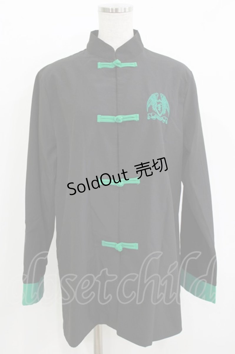 画像1: NieR Clothing / バック刺繍チャイナシャツ F 黒 H-26-05-23-022-PU-TO-AK-ZH (1)