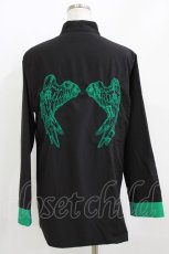 画像3: NieR Clothing / バック刺繍チャイナシャツ F 黒 H-26-05-23-022-PU-TO-AK-ZH (3)
