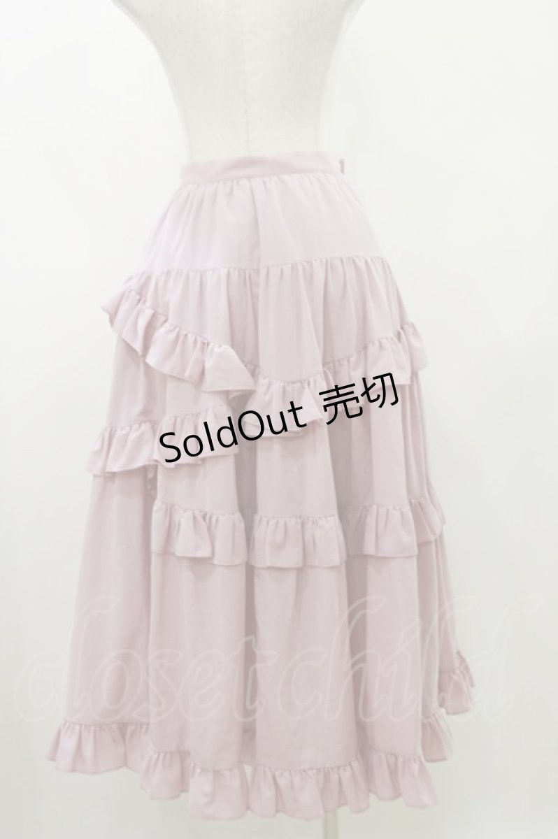 画像2: Maison de FLEUR Petite Robe / フリルロングスカート S ピンク H-26-05-24-045-LO-SK-NS-ZH (2)