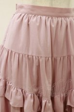 画像3: Maison de FLEUR Petite Robe / フリルロングスカート S ピンク H-26-05-24-045-LO-SK-NS-ZH (3)