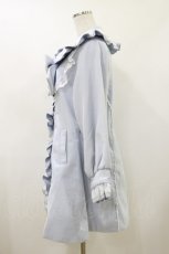 画像3: DearMyLove / 丸襟ヨークリボンフリルコート L サックス H-26-05-24-049-GO-CO-NS-ZH (3)