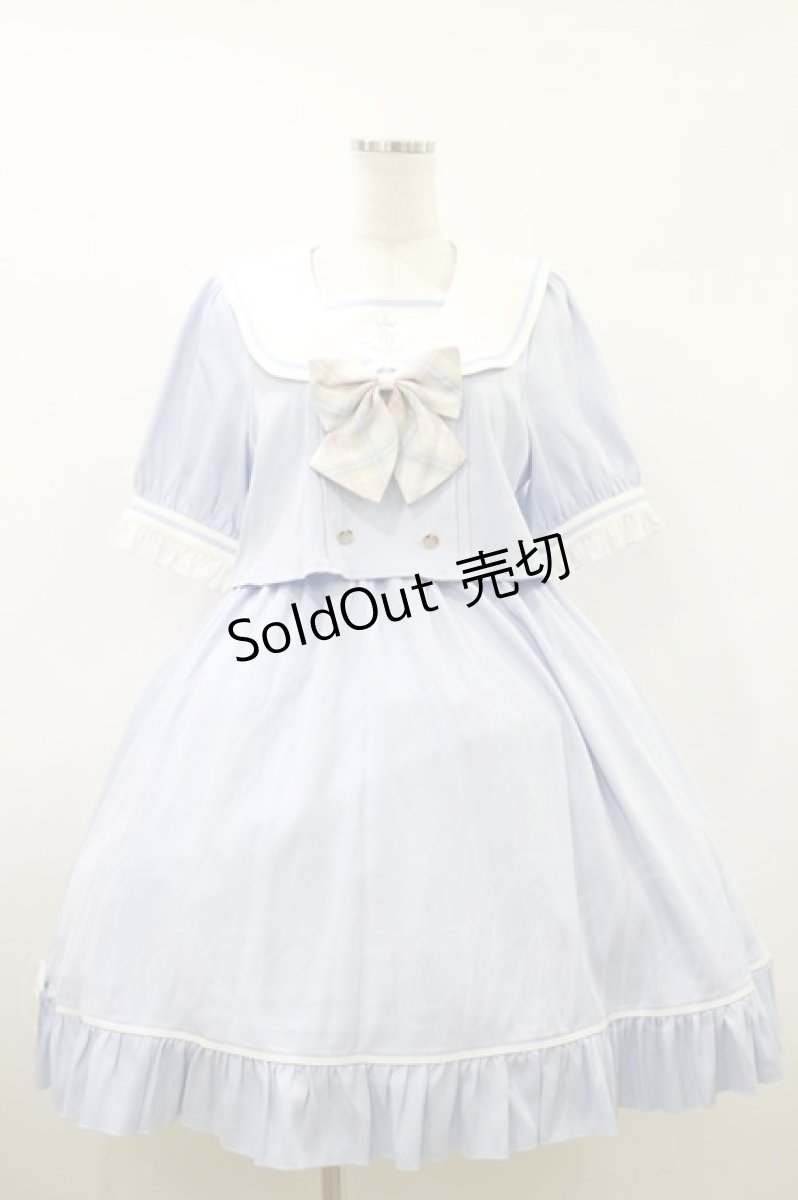 画像1: Amavel / Fancy Heartセットアップセーラーワンピース Free サックス H-26-05-24-051-CA-OP-NS-ZH (1)