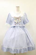 画像1: Amavel / Fancy Heartセットアップセーラーワンピース Free サックス H-26-05-24-051-CA-OP-NS-ZH (1)