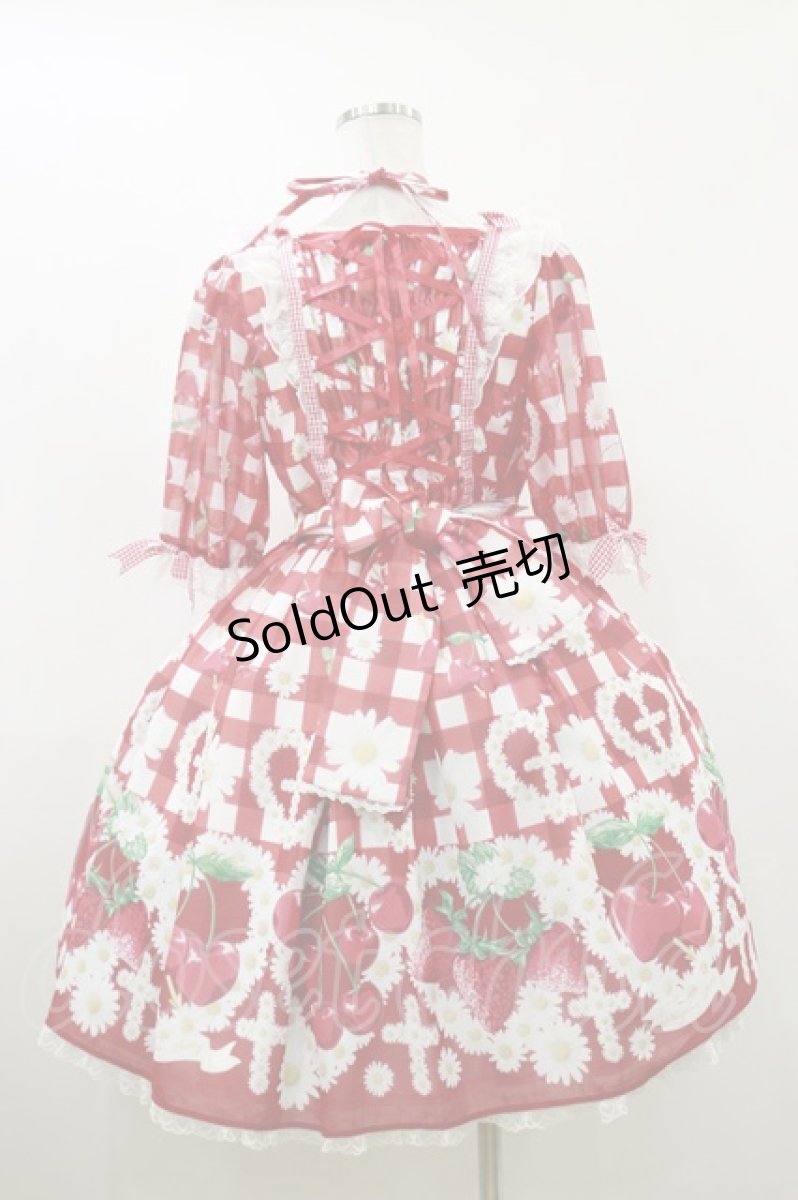 画像2: Angelic Pretty / チェリーマルグリットワンピース Free レッド H-26-05-24-052-AP-OP-NS-ZH (2)