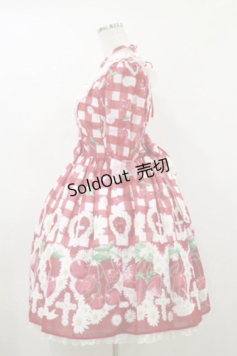 画像3: Angelic Pretty / チェリーマルグリットワンピース Free レッド H-26-05-24-052-AP-OP-NS-ZH (3)