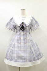 画像1: Amavel / Twinkle Sparkle チェックセーラーワンピース Free ラベンダー H-26-05-24-058-CA-OP-NS-ZH (1)