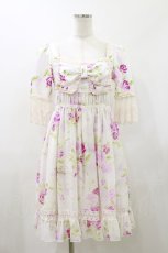 画像1: JESUS DIAMANTE / マリーワンピース 38 ぼかし薔薇ピンク H-26-05-24-061-JE-TO-NS-ZH (1)