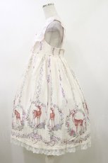 画像3: To Alice / 鹿プリントジャンパースカート M オフ H-26-05-24-073-LO-OP-NS-ZH (3)
